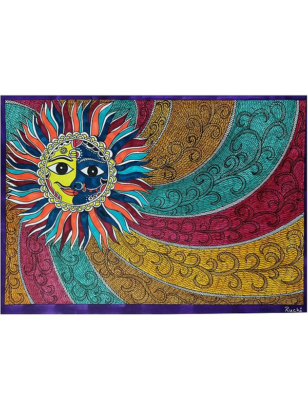 Sun And Moon | Alcohol Markers And Fineliners On Paper | By Ruchi