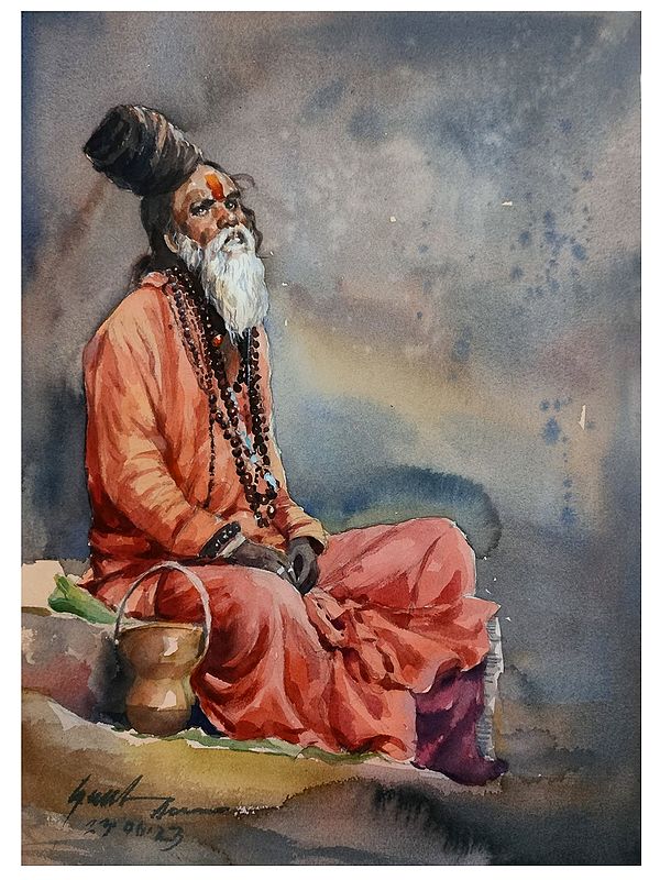 Spiritual Sadhu | Lana Paper | By Sarat Shaw