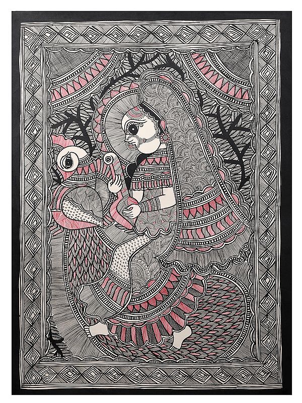 Goddess Saraswati | Handmade Paper | By Ashutosh Jha