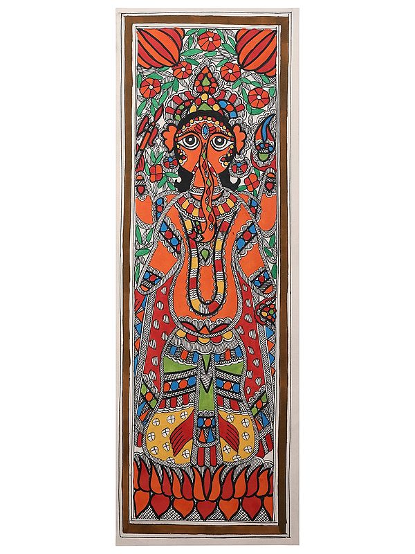 Chaturbhuj Ganesha | Handmade Paper | By Ashutosh Jha