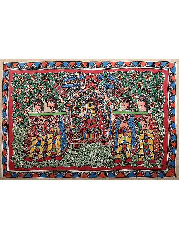 Doli - Madhubani Painting | Handmade Paper | By Ajay Kumar Jha