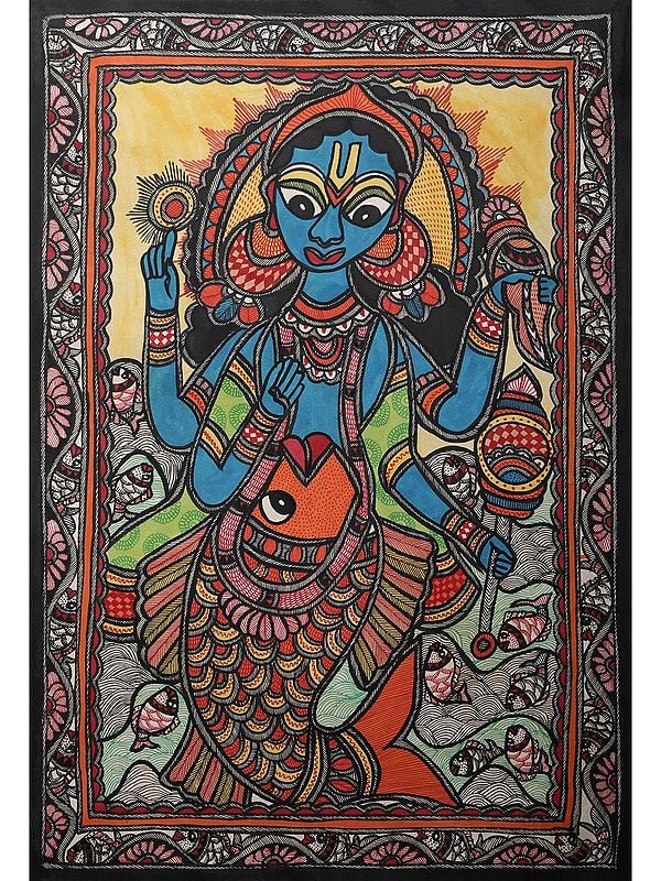 Lord Vishnu | Handmade Paper | By Ajay Kumar Jha
