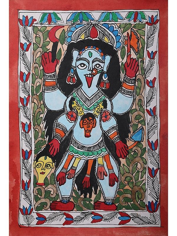 Goddess Kali  | Handmade Paper | By Ajay Kumar Jha