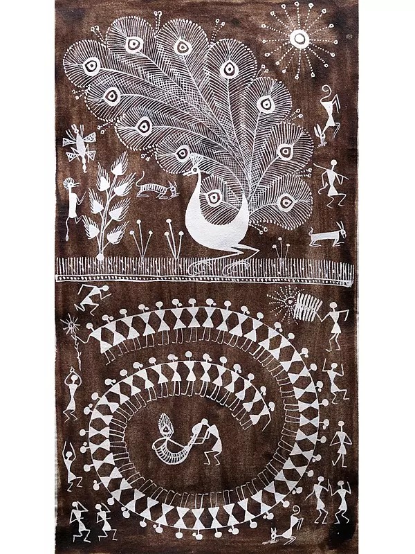 Tarpa Dance of Tribals | Warli Art on Cotton