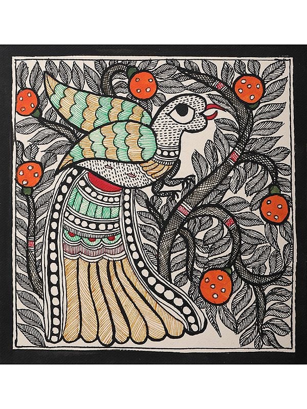 Peacock On Tree | Handmade Paper | By Ajay Kumar Jha
