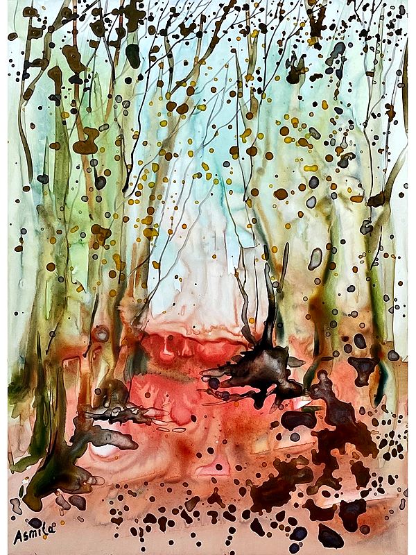 Struggling Forest | Watercolor On Yupo Paper | By Asmita Atre
