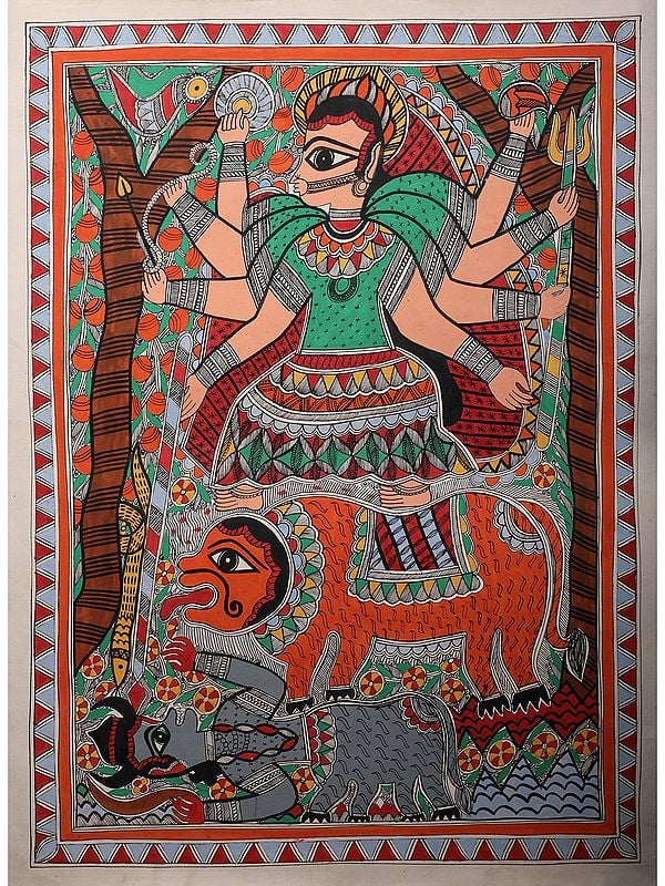 Durga Maa | Handmade Paper | By Ajay Kumar Jha