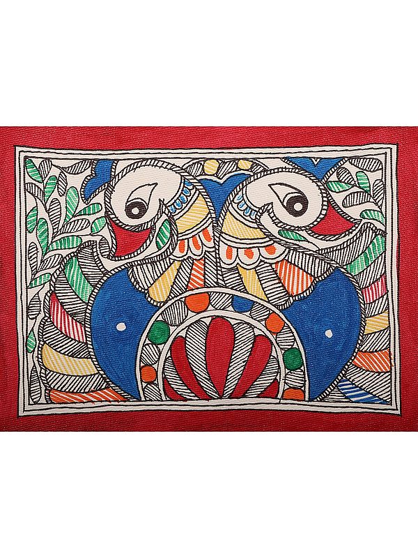Pair Of Peacock | Handmade Paper | By Ajay Kumar Jha