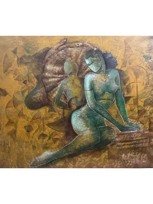 Jeevan Chakra | Acrylic On Canvas | By Mona Kapoor
