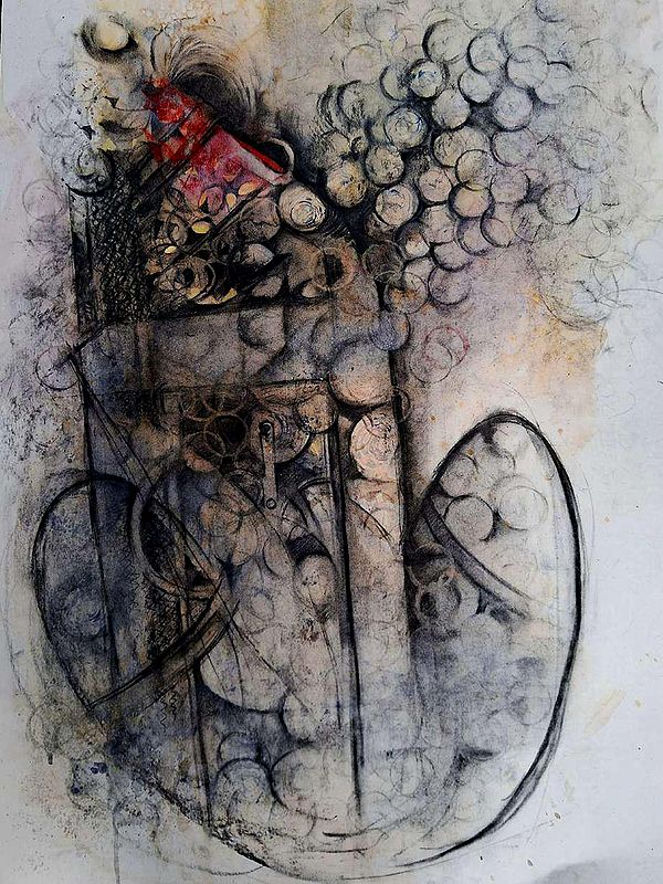 Abstract Of Ganesha | Mixed Media On Paper | By Mona Kapoor