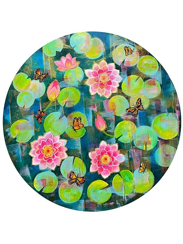 Water Lilies 2 | Acrylic On Canvas | By Amita Dand