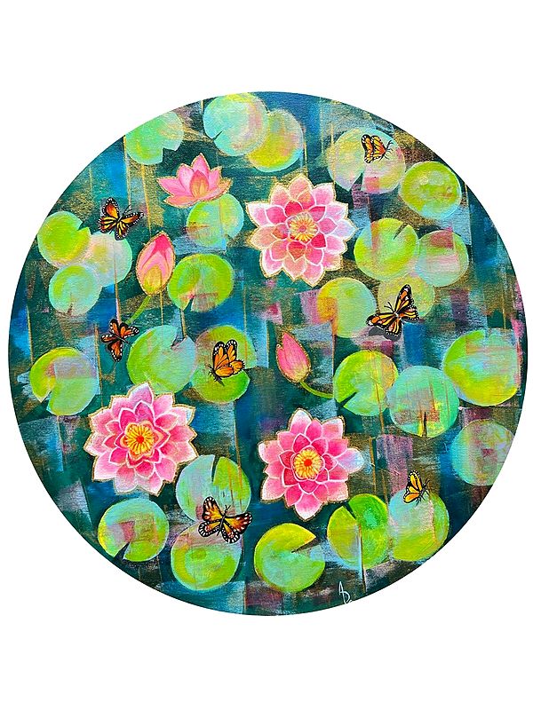 Water Lilies 2 | Acrylic On Canvas | By Amita Dand