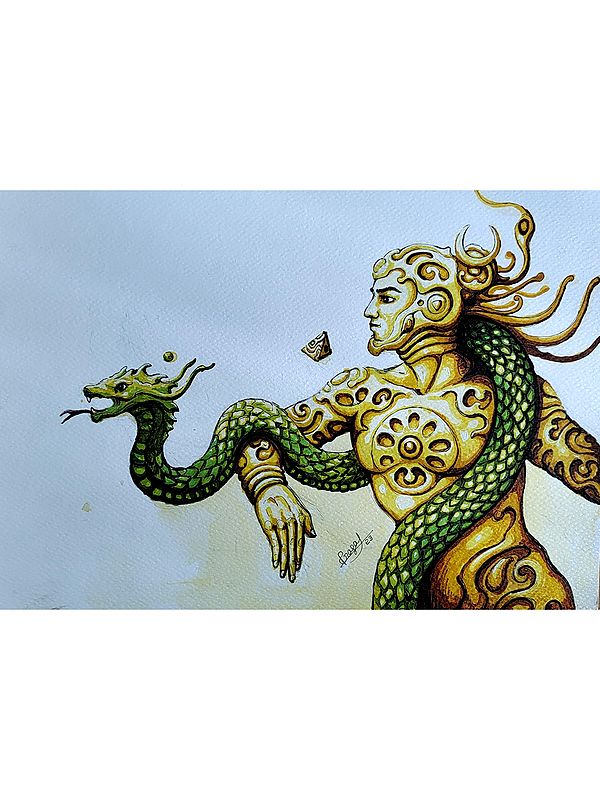 Hiranyareta  | Watercolor On Paper | By Prasad P Mahale