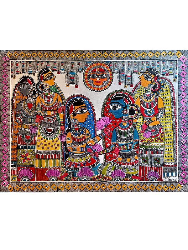 Sakhiyan - Sita With Friends | Acrylic On Canvas | By Simmi Rishi