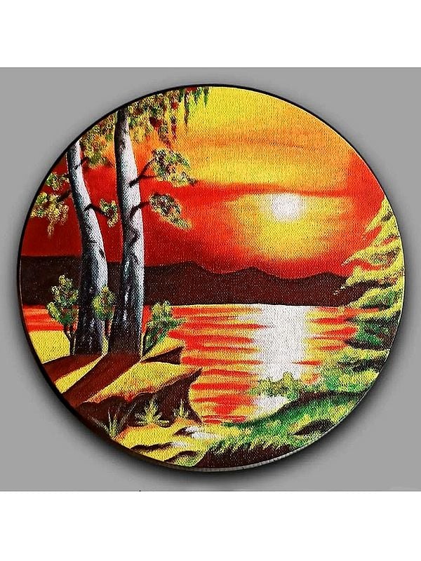 Painting of The Sunset | Acrylic on Canvas | By Shankar Kamila