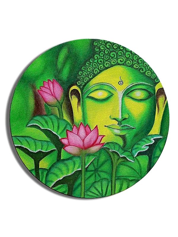 Spiritual Meditating Buddha | Acrylic On Canvas | By Shankar Kamila
