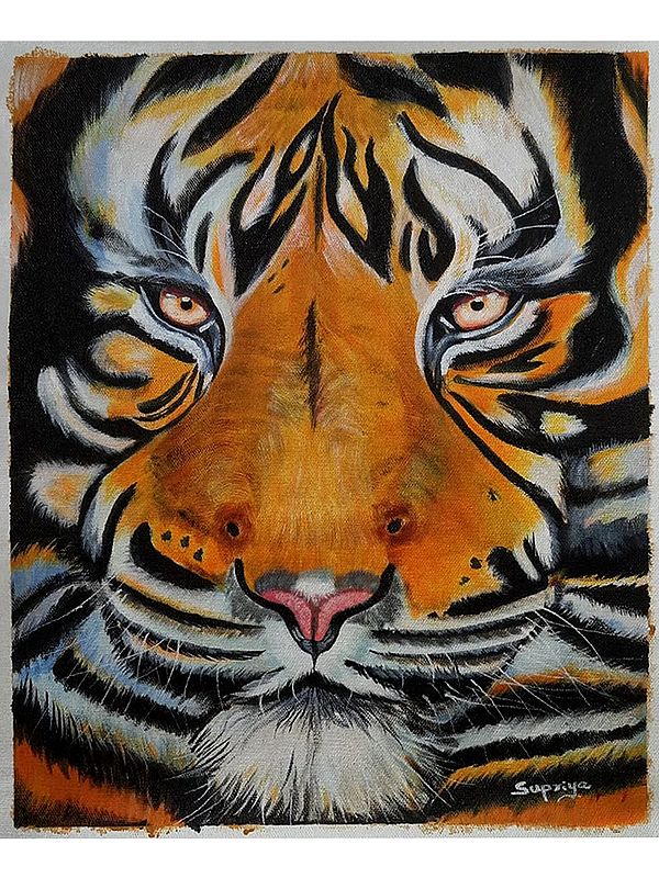 Sharp Eyes - The Tiger | Acrylic On Canvas | By Supriya Jammalamadaka