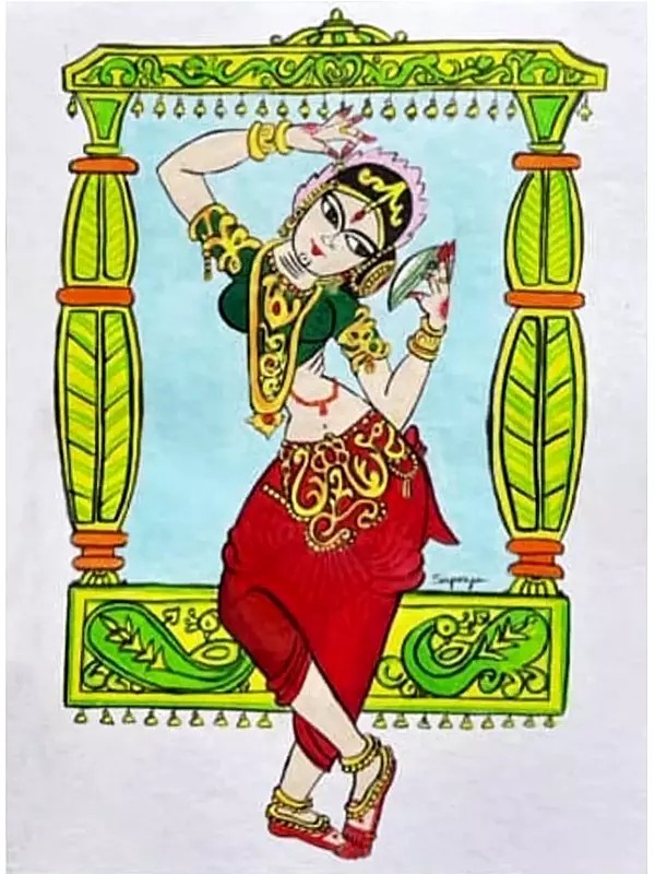 Ready For Dance | Water Color On Paper | By Supriya Jammalamadaka