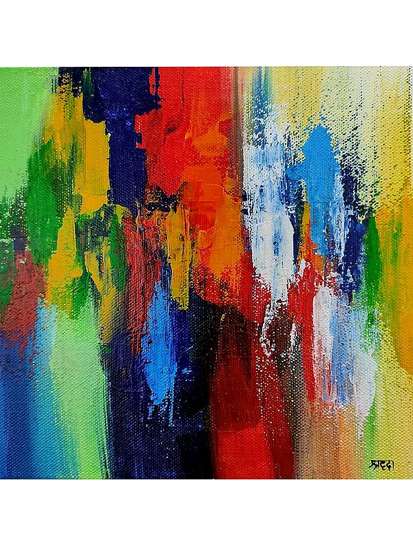 Multicolored Abstract Painting | Acrylic On Stretched Canvas | By Shraddha Shirsat