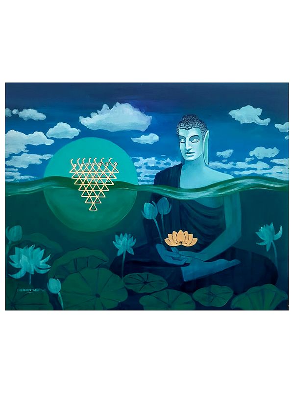 Peaceful Buddha | Acrylic On Canvas | By Debrata Basu