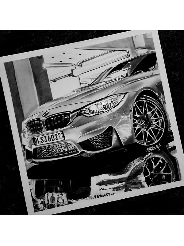 Car Of Your Dreams | Charcoal And Graphite On Paper | By Paras Pringal