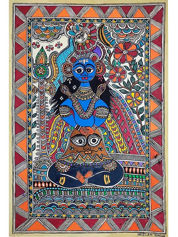 Handmade Lord Shiva Painting  | Acrylic On Canvas | By Neelam Singh