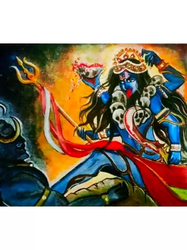 The Hindu Goddess Mahakali | Acrylic On Canvas | By Meenakshi