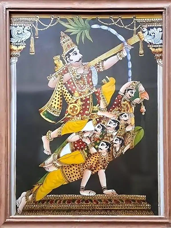 Vedic God Kamadeva | Tanjore Paintings with Frame | By Ramesh