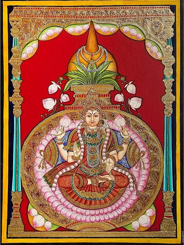 Lakshmi Inside Kalash | Watercolors | Shagun Sengar Shah