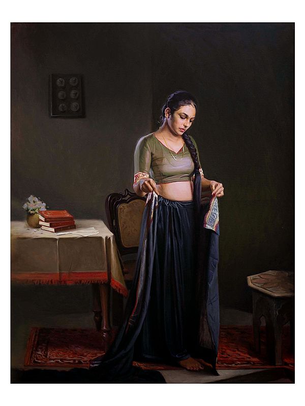 Ready To Wearing Dress | Oil On Canvas | By Mahesh Soundatte