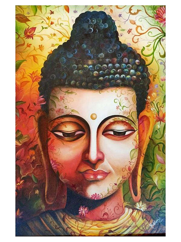 The Enlightened - Lord Buddha | Oil On Canvas | By Anshika Agrawal