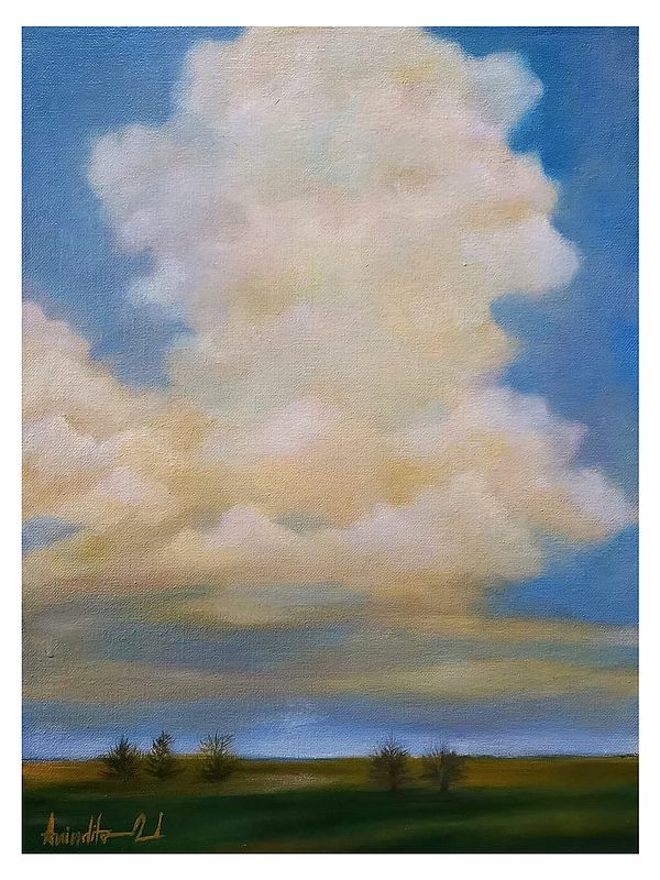 Beautiful Cloudy Day | Oil On Canvas | By Anindita Dey