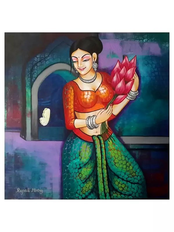 Connecting To Butterfly - A Bond | Acrylic On Canvas | By Rupali Mistry