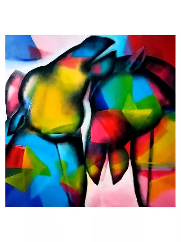 Horse Modern Art | Acrylic On Canvas | By Samir Chanda