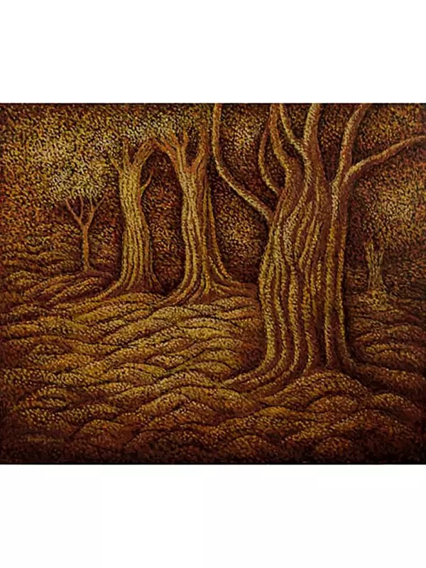 Silent Jungle | Oil On Canvas | By Dinesh Gain