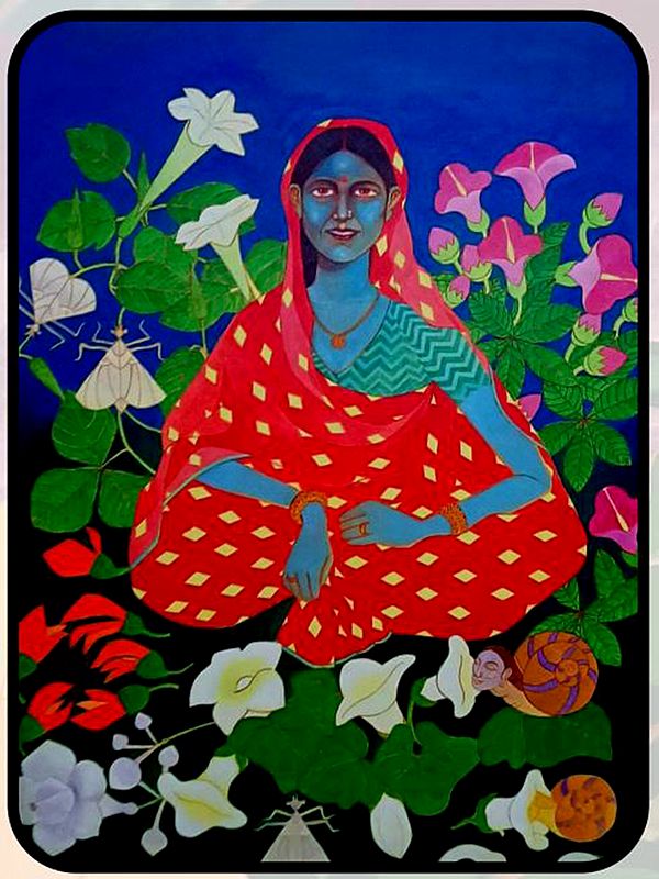 Single Woman | Acrylic On Canvas | By Pramod Neelakandan