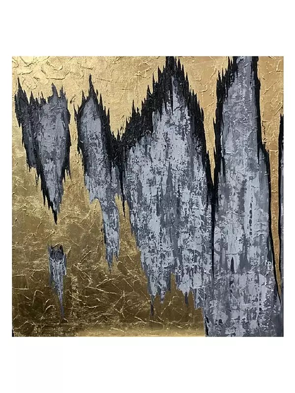 Rareism Gold Foil | Oil On Canvas | By Dinesh Kumar