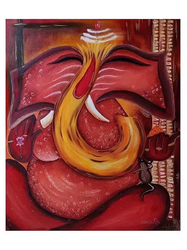 Lord Ganesh | Oil On Canvas | By Namrata Dey