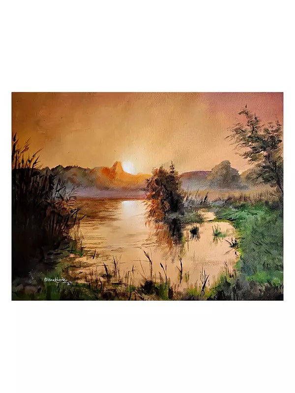 Sunset | Acrylic On Canavs | By Prashant Honakhande