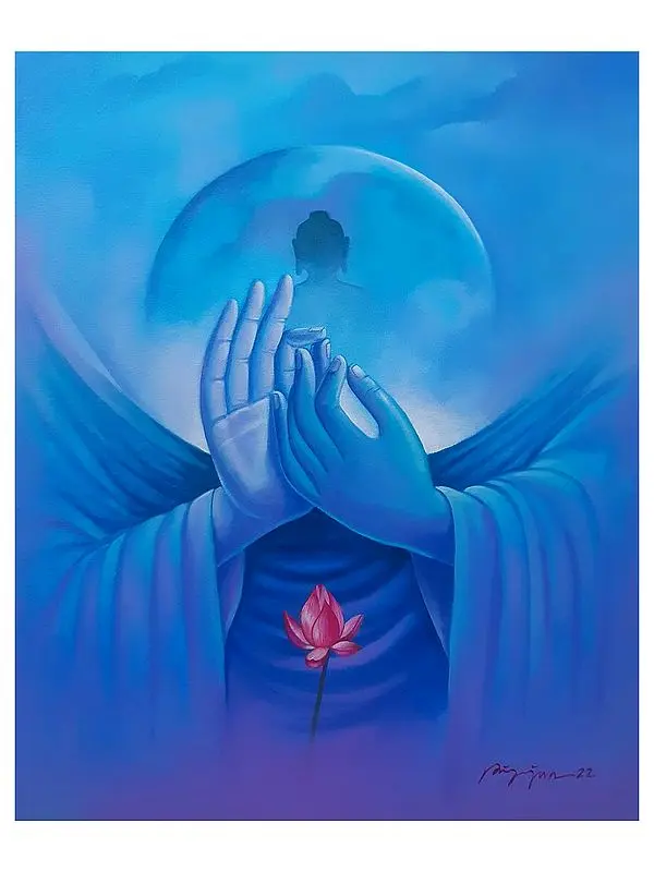 Varada Mudra | Acrylic On Canvas | By Priyaranjan