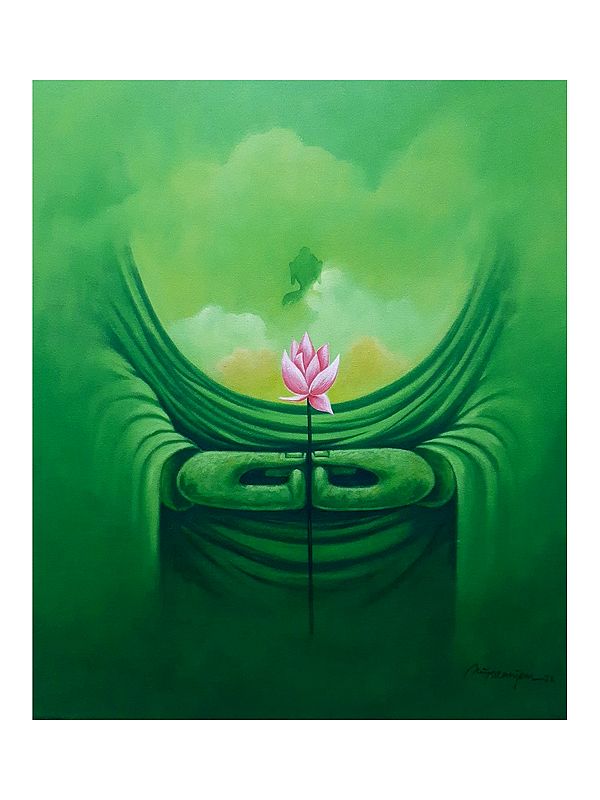 Dhyan Mudra | Acrylic On Canvas | By Priyaranjan