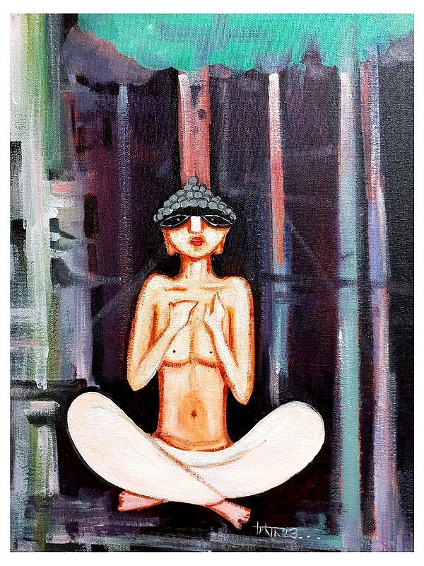 Meditative Gautam Buddha | Acrylic On Canvas | By Tuhin Rakshit