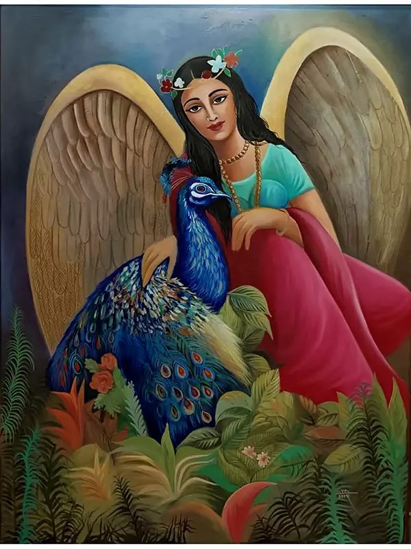 The Fairy Peacock | Oil And Mixed Medium | By Niva