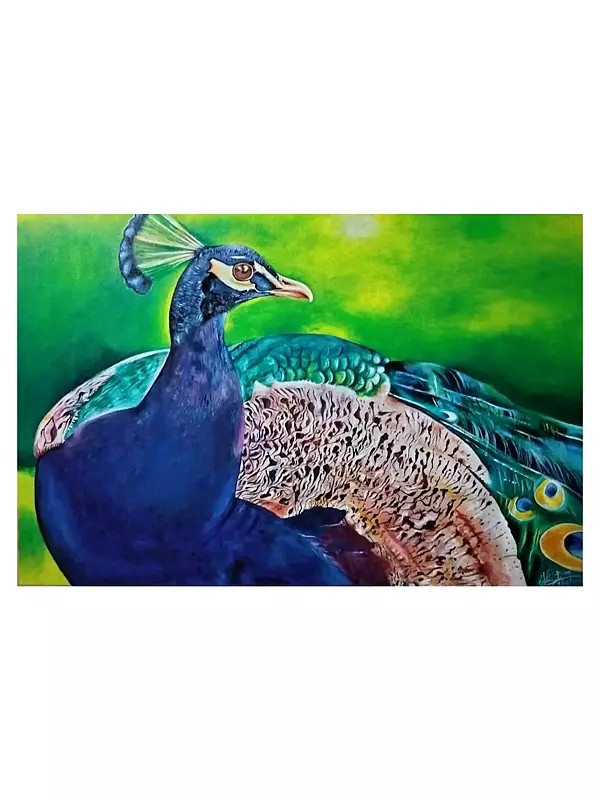 Beautiful Peacock | Acrylic On Canvas | By Geethu Suresh