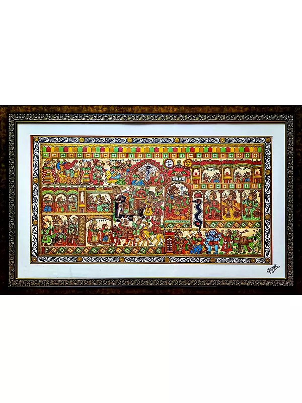Phad : Rajasthan | Acrylic On Canvas | With Frame | By Mayank