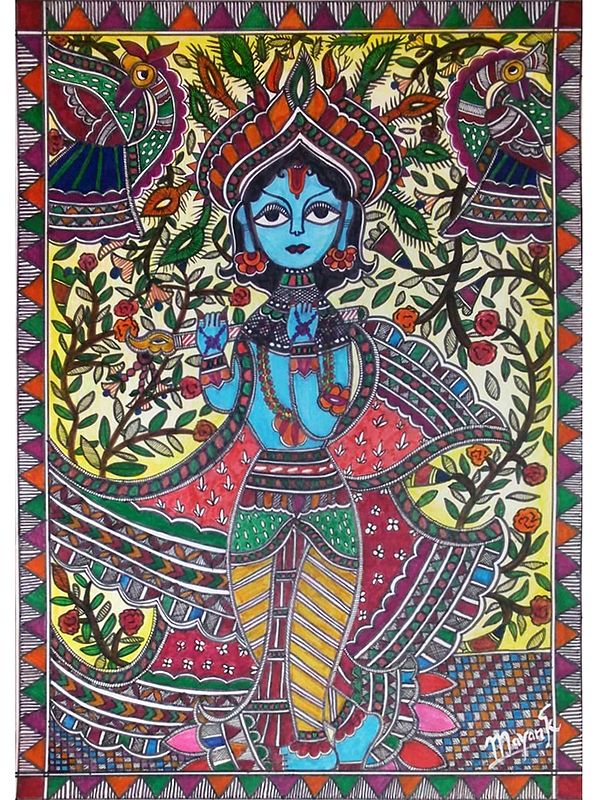 Shri Krishna | Water Color On Sheet | By Mayank