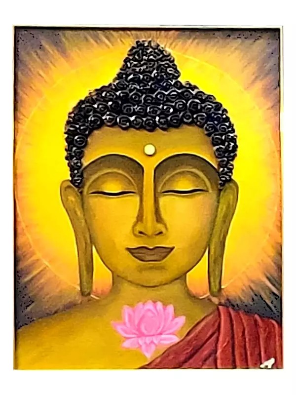 Enlightment - Lord Buddha | Mixed Media And Acrylic On Canvas | By Ruchi Gupta