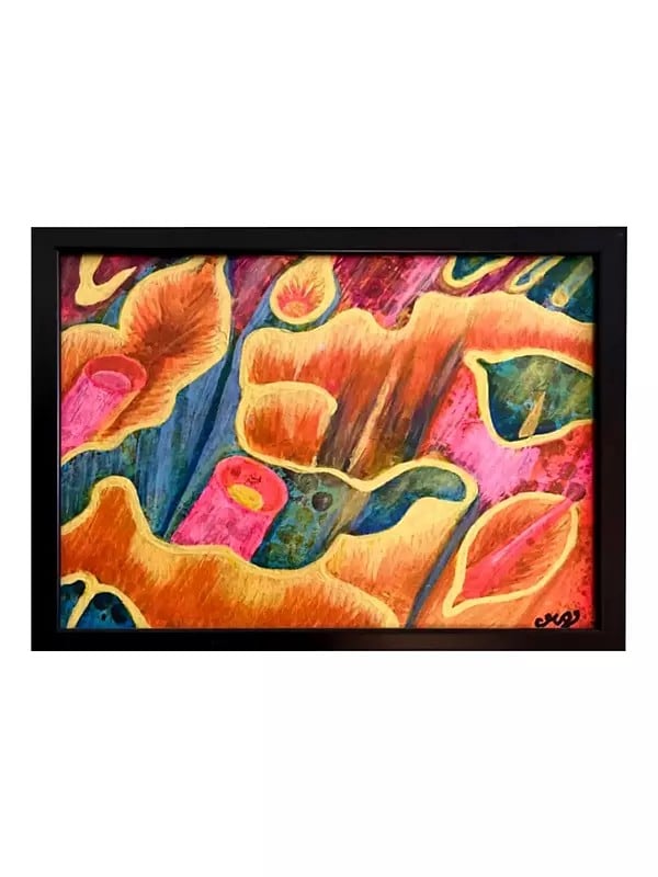 A New Discovery - Abstract | With Frame | Acrylic On Canvas | By Ruchi Gupta