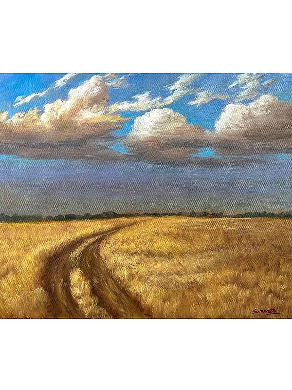 Grassland - Landscape | Oil On Canvas | By Somnath Harne