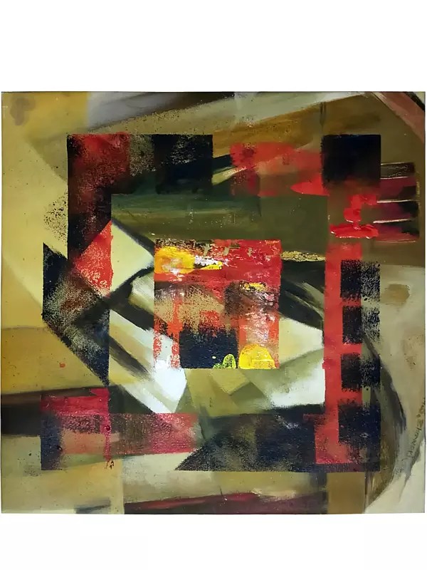 Collapse Abstract | Acrylic On Canvas | By Ramesh Baliram Sawale